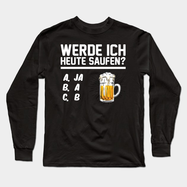 Lustige Bier Witze I Alkohol Trinken Bier Wein Party Long Sleeve T-Shirt by 5StarDesigns